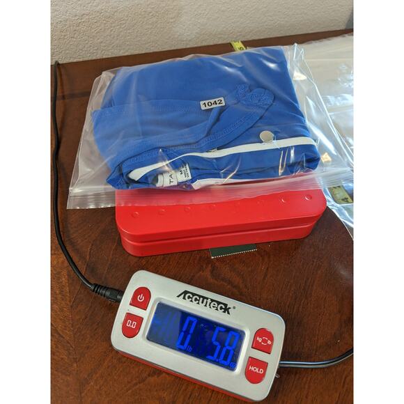 Notations Sleeveless Blouse Medium Blue Button Up V Neck Knot Front Piping Trim - Picture 8 of 10